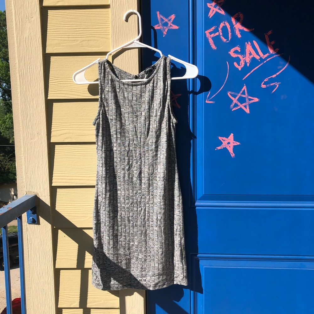 Sexy grey curvy light weight sweater dress